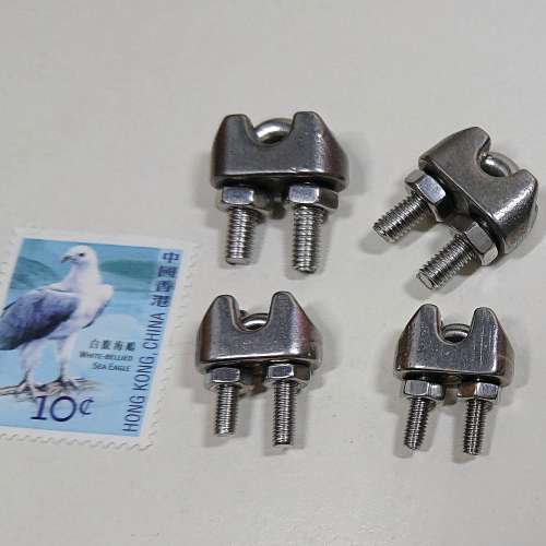 全新 威也夾 (Wire Rope Clips) 小型 304 不銹鋼 鋼絲繩 威也扣 / 威也鎖 / 鋼絲扣 / 嵌環 / U型夾 - 二手 ...