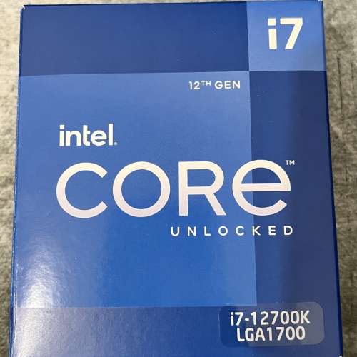 Intel CPU 12700K 12th gen unlocked