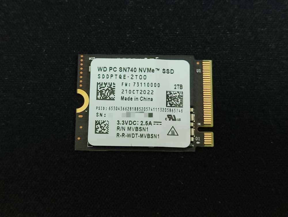 全新Western Digital SN 740 2TB NVMe 2230 ssd for Steam Deck