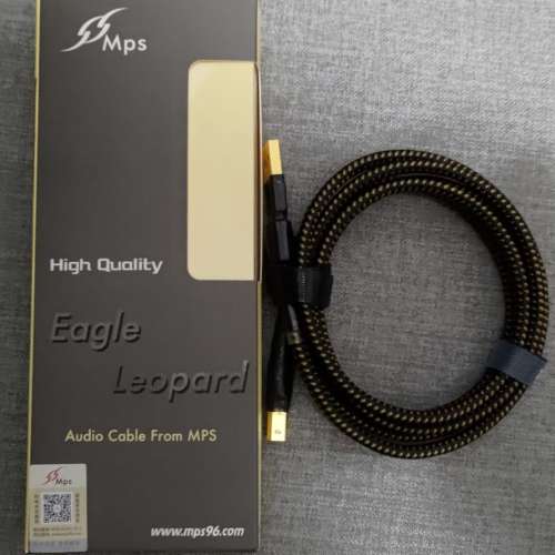 台灣 MPS 單晶銅+鍍銀 HD-990 1.5米 USB-A TO USB-B 對錄線