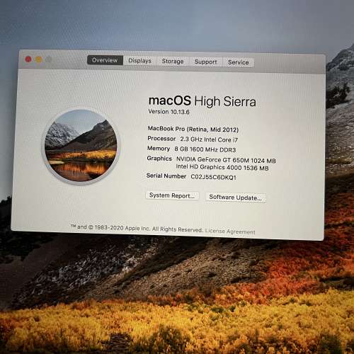MacBook Pro 2012 retina