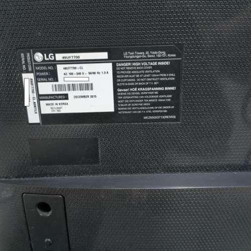 LG 49吋 4K Smart TV 49UF7700