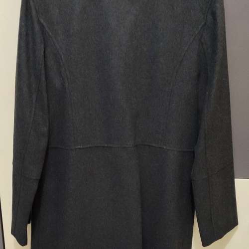 Bossini 羊毛絨面 深灰色有裡中長褸/外套