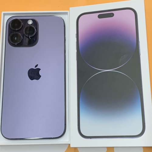 行貨 iPhone 14 Pro Max 256GB 紫色，只係開盒 Check 機、貼左玻璃貼、十一月頭啟動