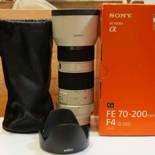 Sony 70-200 f4 SEL70200G 連 filter和額外花型 Hood
