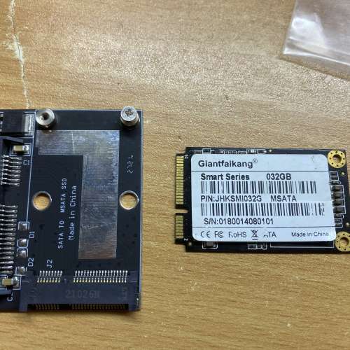 MSATA 32GB SSD 連轉SATS 卡