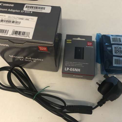 Canon EF to RF adapter mount + LP-E6NH + charger