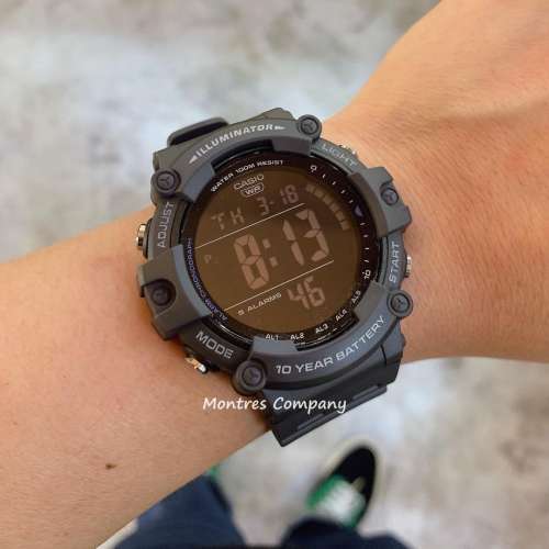 Montres Company 香港註冊公司 (28年老店) 卡西歐 灰色大錶徑 100米防水 AE-1500WH...