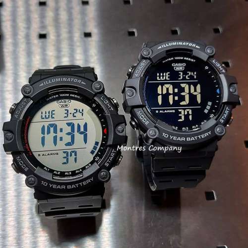 Montres Company 香港註冊公司 (28年老店) 卡西歐 灰色大錶徑 100米防水 AE-1500WH...