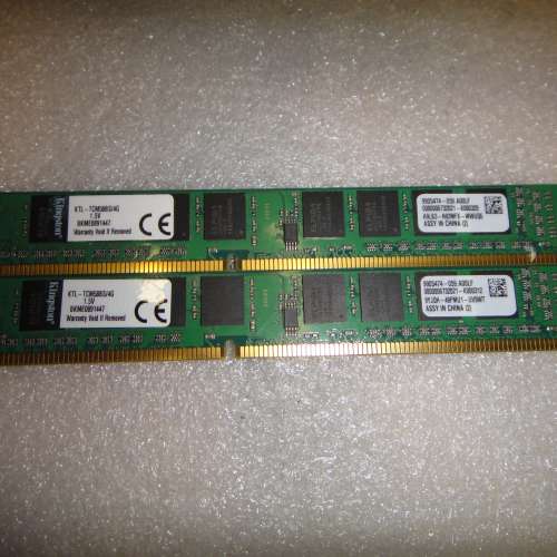 kingston ktl-tcm58bs4g x2 共8GB Desktop Ram DDR3 1333