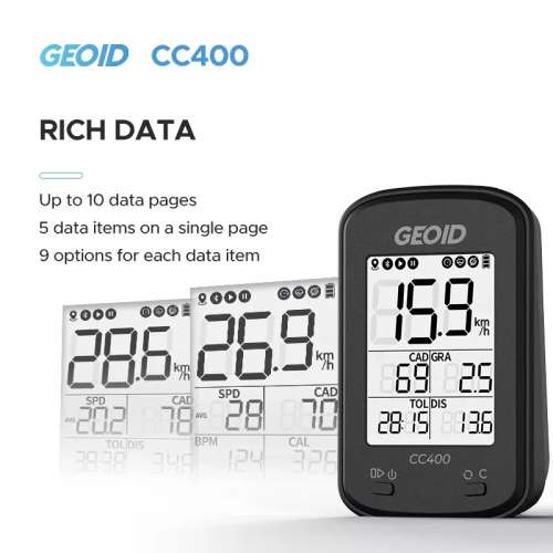 100%new GEOID magene CC400 GPS Smart Bike Computer ,  free Black Out-front Bike