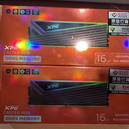 99新 Adata caster rgb 6000mhz 16gbx2