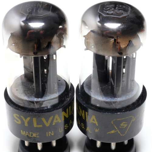 Sylvania 6SN7GTB雙三極(輸出驅動)胆1950-60年美國製(黃字)極度好評(與Phillips相同)