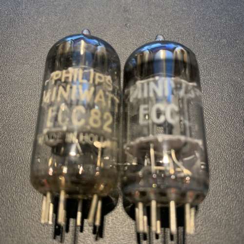 12au7 / ecc82 Philips Miniwatt , 荷蘭製造一對