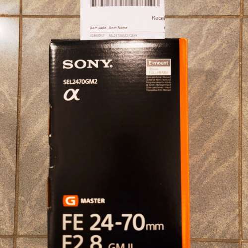 全新 Sony FE 24-70 F2.8 GM ll