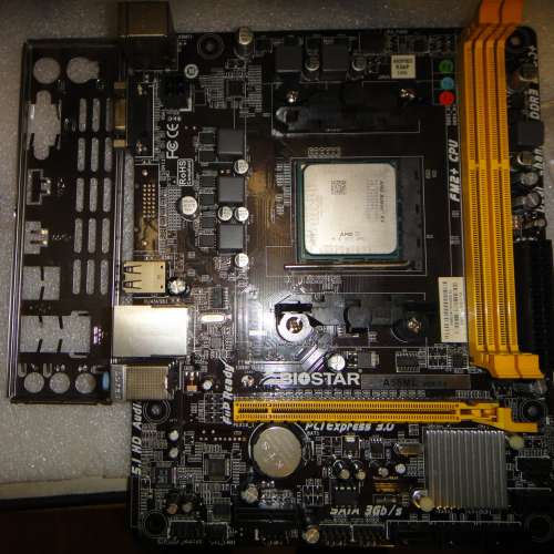 AMD FM2 CPU Athlon X4 740 四核 3.2GHz 連主版 BIOSTAR A58ML  Socket FM2+