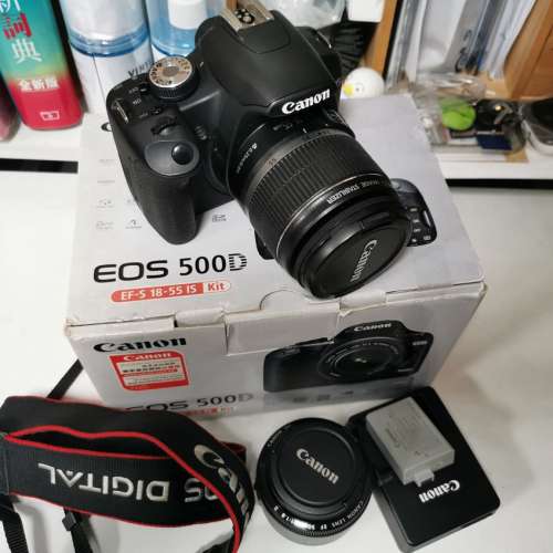 代友出售新淨 Canon 500D + Kit 18-55 IS + 50mm F1.8 II