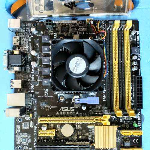 Asus A88XM-A motherboard with AMD X4-860K CPU, 4C4T, 3.7GHz