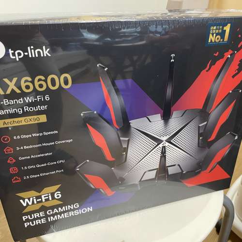 全新未開封 Tp-Link GX90 AX6600 三頻 Gaming 電競 Wifi 6 Router 無線路由器