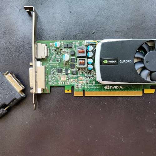 nVIDIA QUADRO Q600 1G專業繪圖卡 + dvi轉hdmi轉頭