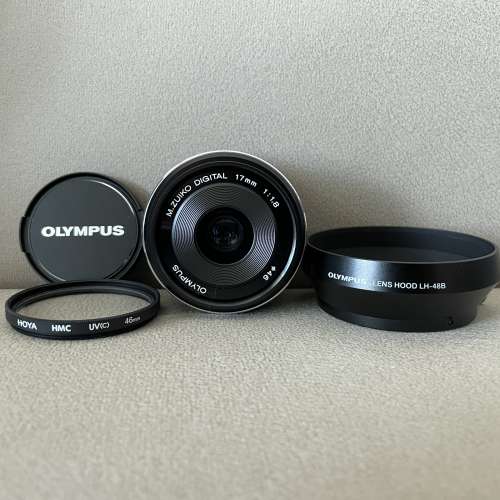 Olympus 17mm 1.8 連原廠金屬遮光罩