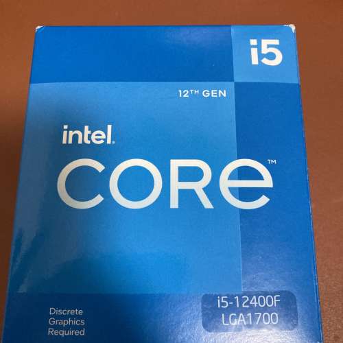 Intel i5 12400F (聯強保用）