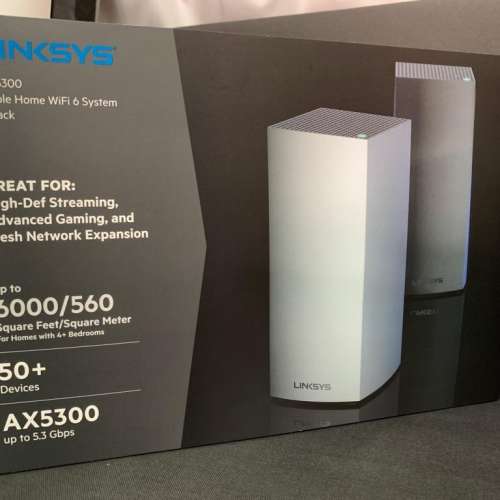全新 Linksys MX5300/MX10600 Velop Mesh WiFi 6 (AX) Tri Band 三頻網狀路由器 Ro...