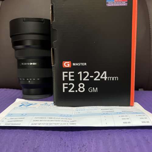 剛剛十月購買 完美無瑕 全套有盒 香港行貨長保用 Sony FE 12-24 12-24mm F2.8 GM