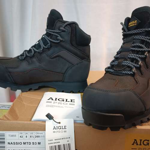 AIGLE法國 中筒防水透汗氣安全靴(歐碼42)
