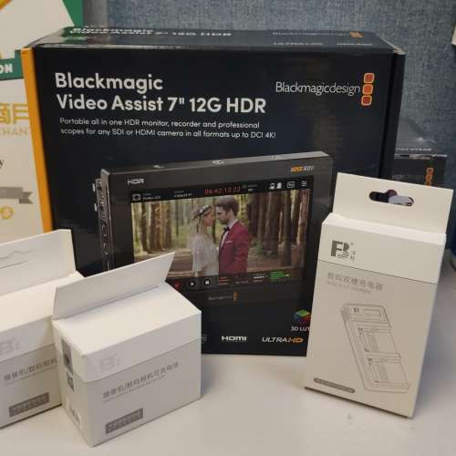包2電包叉 Blackmagic Design Video Assist 7" 12G-SDI/HDMI HDR Recording Monitor...