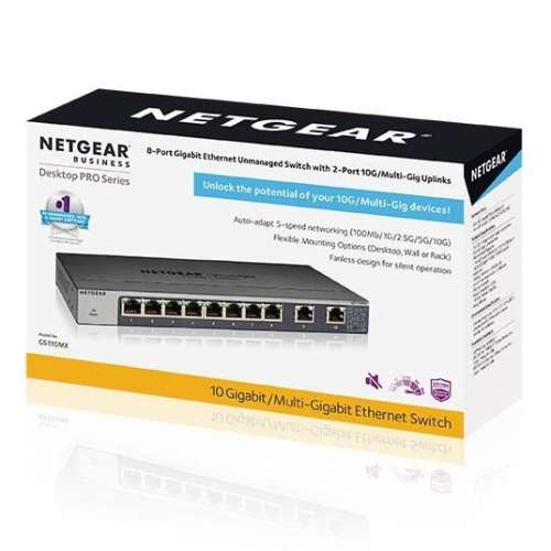 NETGEAR GS110MX 10Gb x2 Switch Unmanaged
