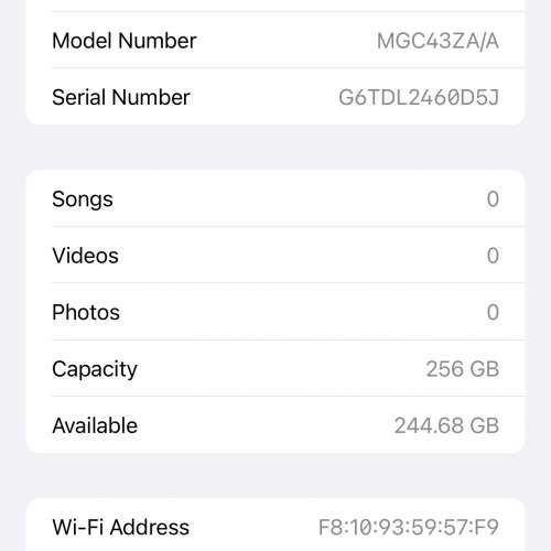 Apple iPhone 12 Pro Max Black 256GB (Apple Care to 12/11/2022)
