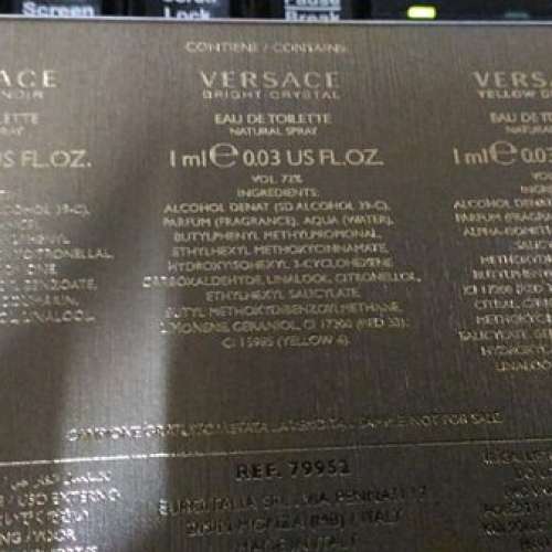 VERSACE香水 (3ml) 2盒