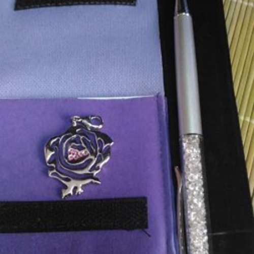 Mall River  奧地利水晶貓頭鷹項鍊+ 奧地利水晶 925 純銀水晶耳環