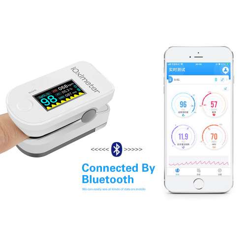 Finger Tip Pulse Oximeter - Bluetooth Connection (Support both iOS /Android)