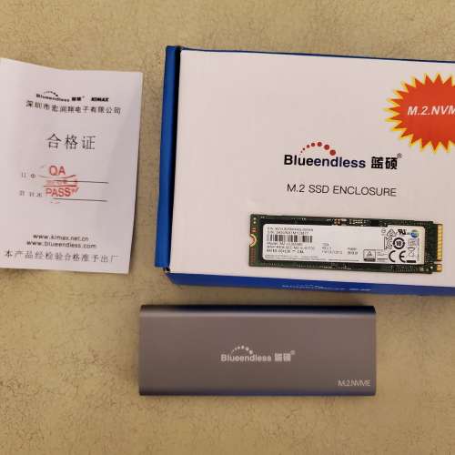 Samsung NVME 256G SSD 連外置盒