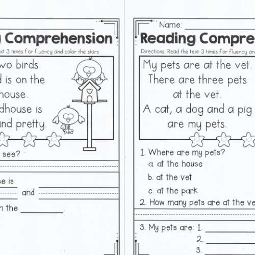  K3 P1 English Reading Comprehension Worksheets DCFever