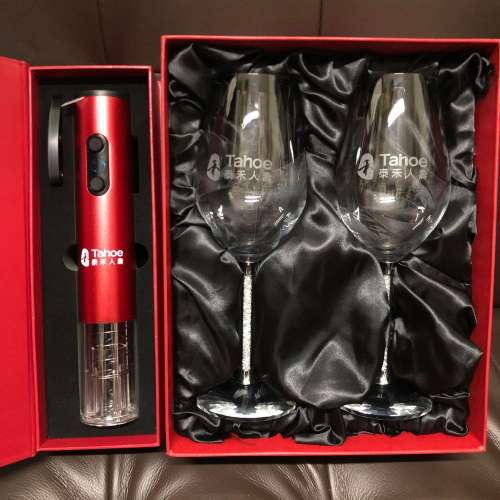 SWAROVSKI同款 水晶红酒杯 Crystalline酒杯 電動開酒器 套裝 泰禾人壽限量送出 全新...