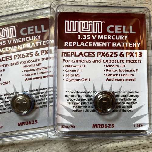 全新兩粒 Leica M5 battery PX625 1.35V (Wein MRB625 625 專用 電池 Canon F1