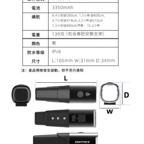 ENFITNIX Navi800 Smart Bicycle Front Light , Free gopro adapter