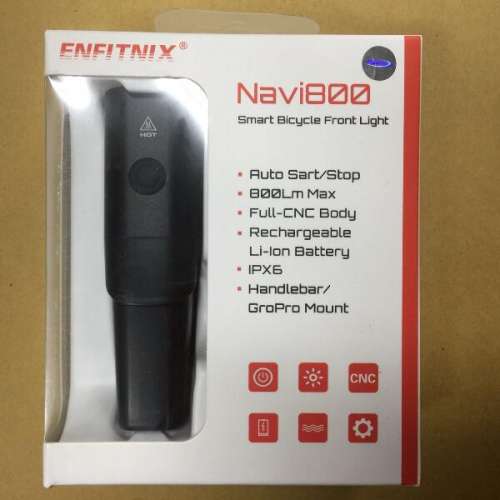 ENFITNIX Navi800 Smart Bicycle Front Light , Free gopro adapter