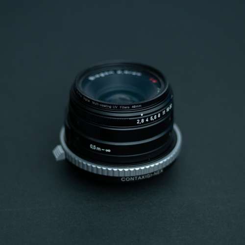 全黑版 Contax G Biogon 28mm F2.8 Black nex adaptor A7