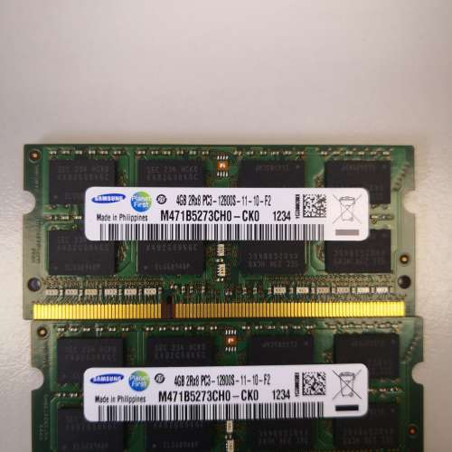 Samsung DDR3 12800S 1600 Notebook RAM 4G x 2