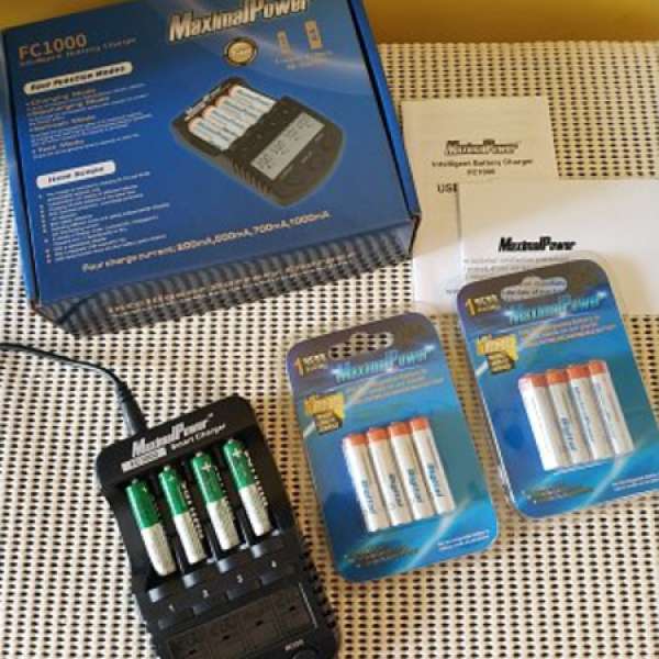 全新MaximalPower FC1000 Intelligent Battery Analyzer及全新充電池8枚
