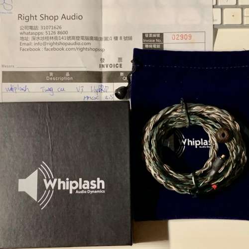 whiplash audio twag v3 90%new mmcx 2.5平衡頭not Astell&kern,Fiio,Sony,Westone...
