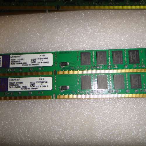 Kingston DDR3 1333 4Gx2 共 8GB Desktop Ram