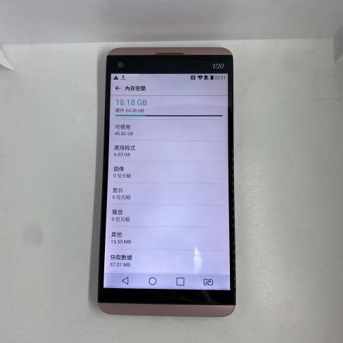 $(0.5) 90%新＊＊＊安心出行 ＊＊＊ LG V20  64 GB 粉色 剩機
