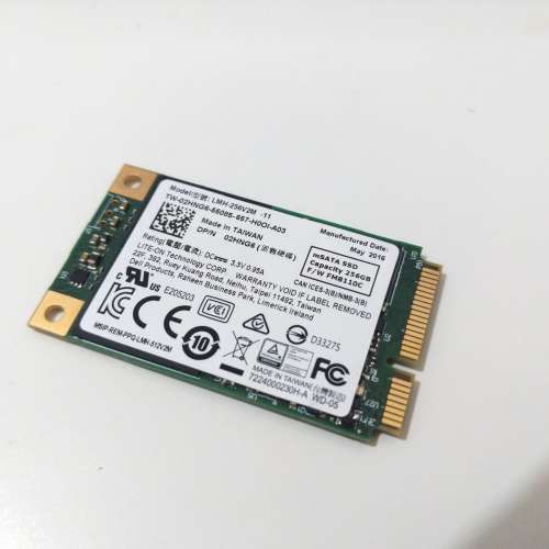 台灣 Lite-on 256GB MLC MSATA SSD (可用於 Thinkpad X220 X230)