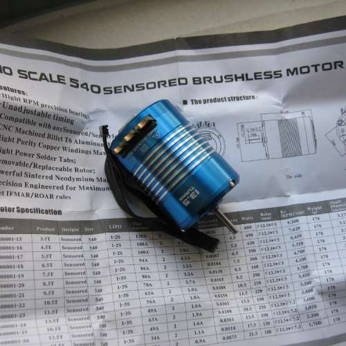 540 13.5T Sensored Brushless Motor for 110 RC Car Truck