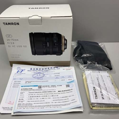 騰龍Tamron 24-70mm F2.8 Di VC USD G2 Nikon mount with Full package (保用到202...